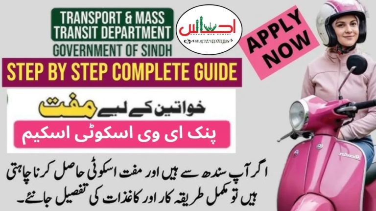 how to apply for the Sindh Free Electric Pink Scooty Scheme